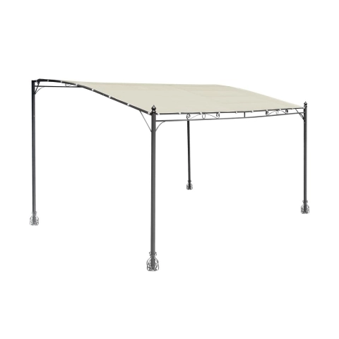 Väggmonterad pergola i järn 3x4 m för utomhusbruk Kansas Kampanj