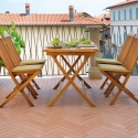 Fällbart trädgårdsbord i teak, 80x120cm, Lipari Rea