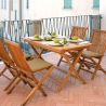 Fällbart trädgårdsbord i teak, 80x120cm, Lipari Försäljning