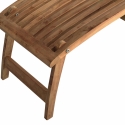 Teak solstol med justerbar rygg för trädgård Streamer Rabatter
