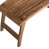 Teak solstol med justerbar rygg för trädgård Streamer Rabatter