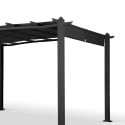 Rektangulär trädgårdspaviljong i aluminium 3x4m Barbados Bestånd