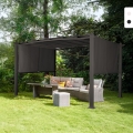 Rektangulär trädgårdspaviljong i aluminium 3x4m Barbados Kampanj