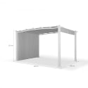 Rektangulär trädgårdspaviljong i aluminium 3x4m Barbados 