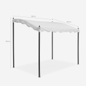 Paviljong 3x2 Meter Trädgård Stål Ingång Bar Hotell Pergola uv 