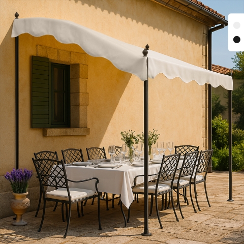 Paviljong 3x2 Meter Trädgård Stål Ingång Bar Hotell Pergola uv Kampanj