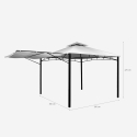 Paviljong 3,3x3,3 Meter Trädgård Bar Veranda Marknad Pagoda Antigua Bestånd