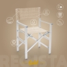 2 solstolar strand hav hopfällbara flyttbara aluminium textilen Regista Gold