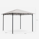 Paviljong 3x3 Meter Trädgård Stål Vindskyddande StylE Egenskaper