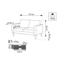Modern 2-sits soffa i bomull 137x73x82cm Ramsey 