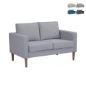 Modern 2-sits soffa i bomull 137x73x82cm Ramsey Kampanj