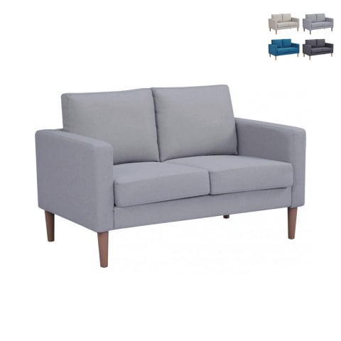Modern 2-sits soffa i bomull 137x73x82cm Ramsey Kampanj