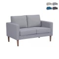Modern 2-sits soffa i bomull 137x73x82cm Ramsey Kampanj