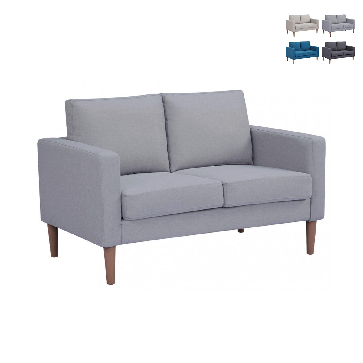 Modern 2-sits soffa i bomull 137x73x82cm Ramsey