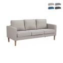 Modern 3-sits soffa med träeffektben Ramsey Kampanj