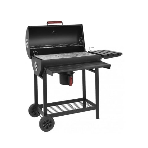 Kolgrill i stål med hjul och lock, 2 galler Tennessee Kampanj