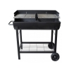 Kolgrill med hjul och 2 justerbara galler Wisconsin Erbjudande