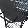 Kolgrill med hjul och 2 justerbara galler Wisconsin Rea