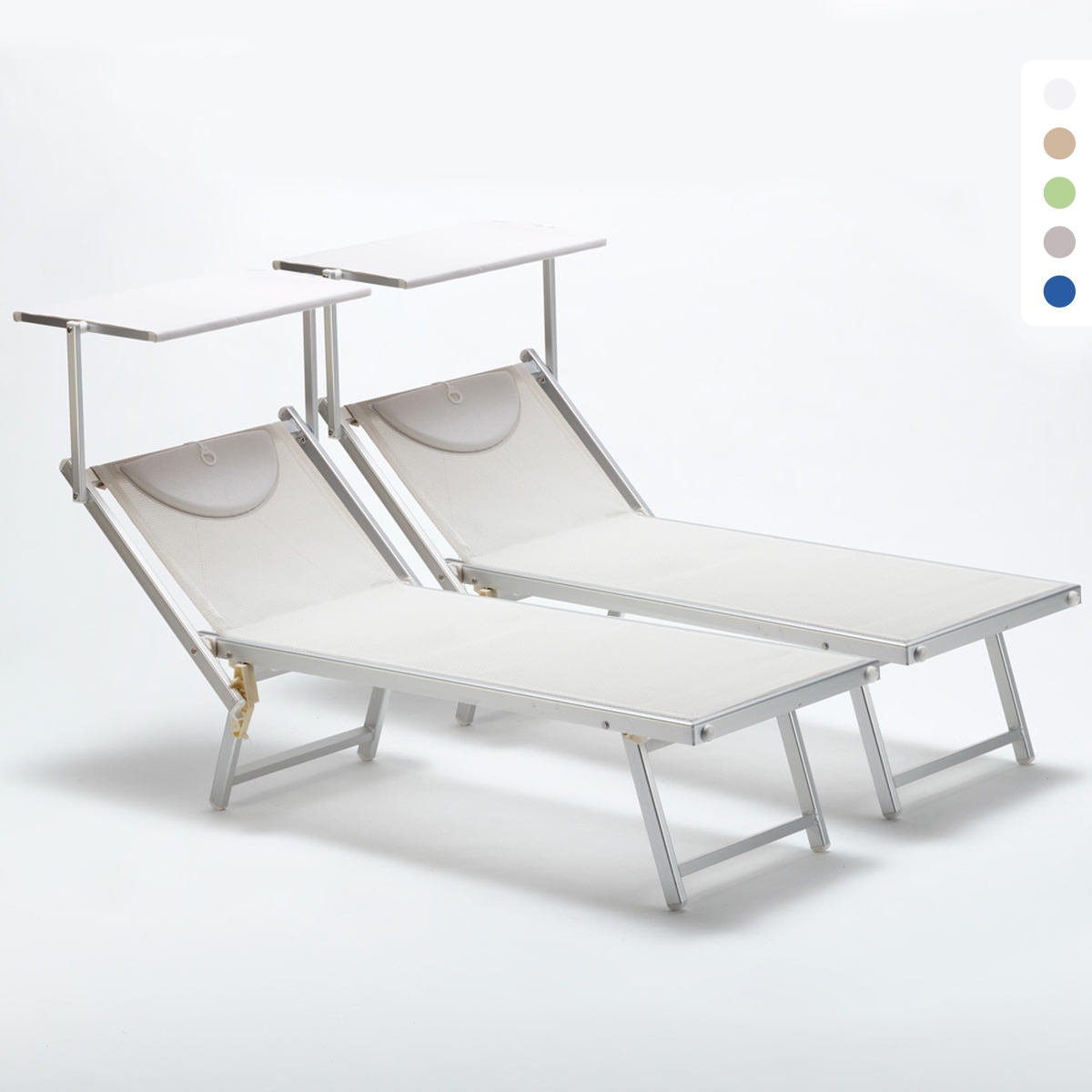 2 Solsängar Strand Hav Professionella Aluminium Italia Katalog
