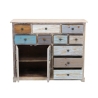 Multifärgad shabby chic byrå i trä Greg Rea