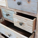 Multifärgad shabby chic byrå i trä Greg Rabatter