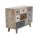 Färgglad trälåda med 8 lådor i shabby chic-stil Donald Försäljning