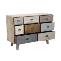 Färgglad trälåda med 8 lådor i shabby chic-stil Donald Erbjudande
