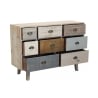Färgglad trälåda med 8 lådor i shabby chic-stil Donald Erbjudande