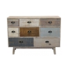 Färgglad trälåda med 8 lådor i shabby chic-stil Donald Rabatter