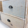 Färgglad trälåda med 8 lådor i shabby chic-stil Donald Val