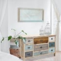 Shabby chic byrå i trä Denny Bestånd