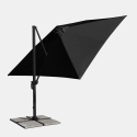 Trädgårdsparasoll med justerbar arm i aluminium med decentraliserad stång 3x3m Paradise Noir Katalog