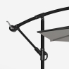Trädgårdsparasoll 3 meter decentraliserad arm åttkantigt aluminium bar hotell Fan Noir Kostnad