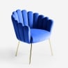Stol skalfåtölj modern design sammet guldfärgade ben Calicis Egenskaper
