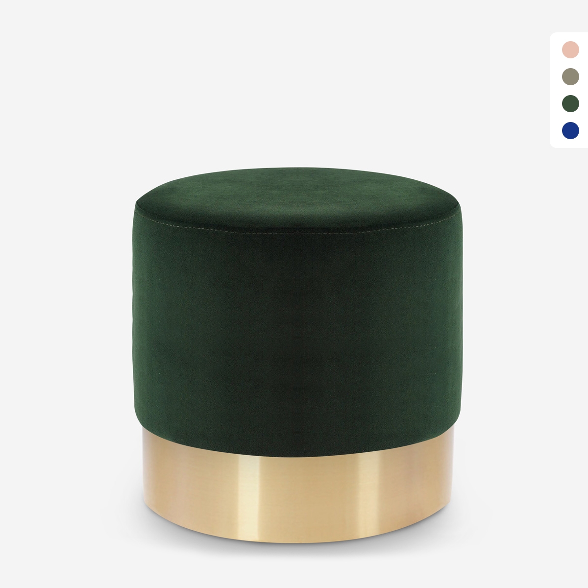 Puff fotpall låg stoppad rund sammet design Rossetto Kampanj Puff fotpall låg stoppad rund sammet design Rossetto Kampanj