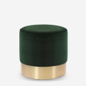 Puff fotpall låg stoppad rund sammet design Rossetto Katalog