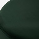Puff fotpall låg stoppad rund sammet design Rossetto Val