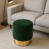 Puff fotpall låg stoppad rund sammet design Rossetto Rea