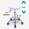 Svängbar pall med hjul sittplats i konstläder kosmetolog kontor Nabu Katalog