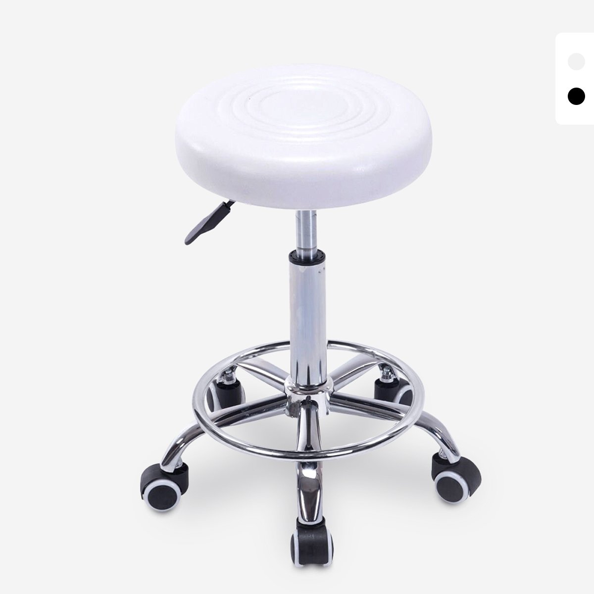 Svängbar pall med hjul sittplats i konstläder kosmetolog kontor Nabu Kampanj Svängbar pall med hjul sittplats i konstläder kosmetolog kontor Nabu Kampanj