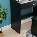 Svart sminkbord med LED -lampor spegel pall Gaia Black Egenskaper