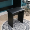 Svart sminkbord med LED -lampor spegel pall Gaia Black Pris