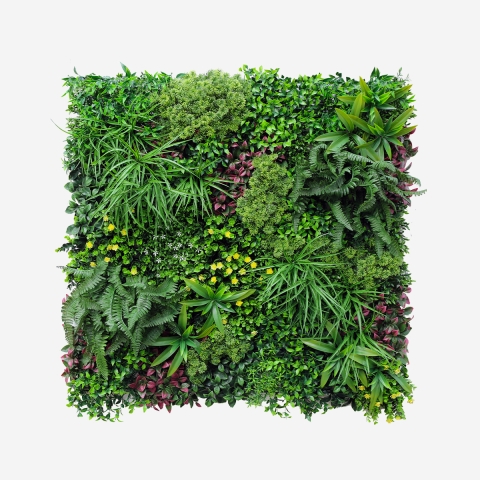 Realistisk konstgjord häck 100x100cm 3D-växter utomhus trädgård Ilex Kampanj
