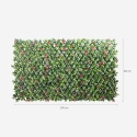Konstgjord trädgårdshäck, utdragbar spaljé 200x100cm växter Salix Rabatter