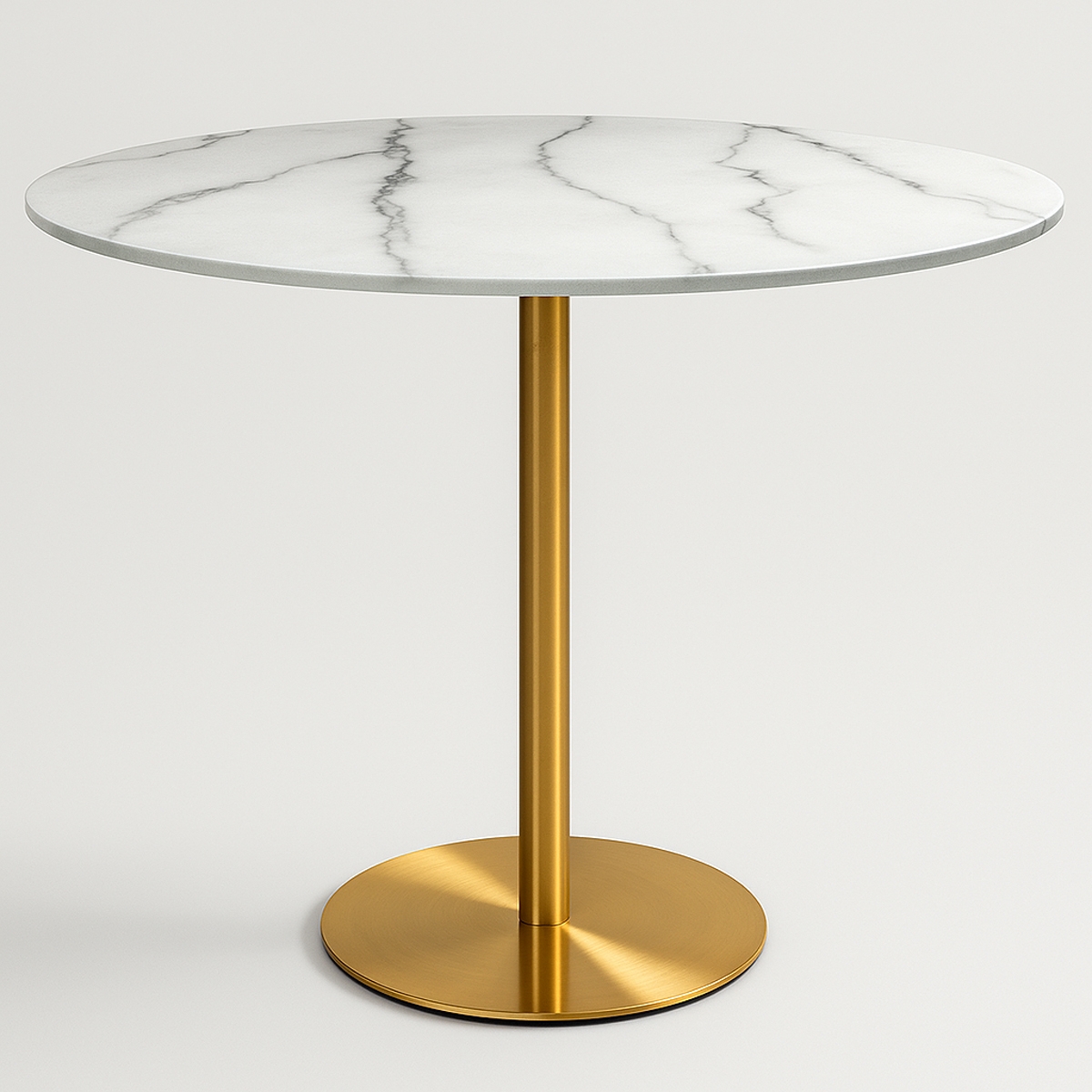 Runt matbord Goblet stil 120cm med marmor- och guldeffekt Monika+ Kampanj