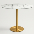 Runt matbord Goblet stil 120cm med marmor- och guldeffekt Monika+ Kampanj