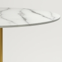 Runt matbord Goblet stil 120cm med marmor- och guldeffekt Monika+ Bestånd