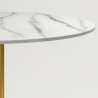 Runt matbord Goblet stil 120cm med marmor- och guldeffekt Monika+ Bestånd
