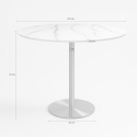 Runt matbord Goblet stil 120cm med marmor- och guldeffekt Monika+ Pris