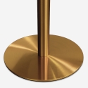 Runt matbord Goblet stil 120cm med marmor- och guldeffekt Monika+ Mått